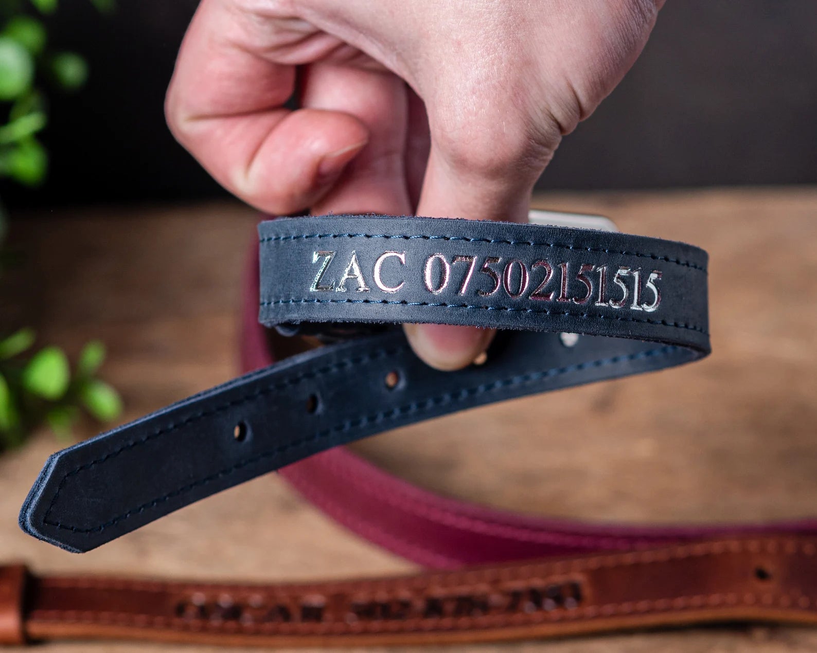 Personalized Leather Dog Collar, Personalized Dog Collar, Genuine Leather Dog Collar, Engraved Leather Dog Collar, Customized Dog Collar