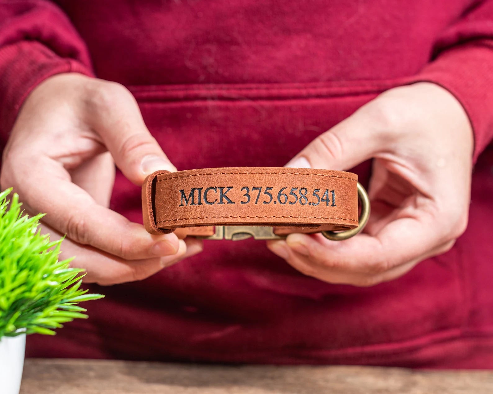 Personalized Leather Dog Collar, Personalized Dog Collar, Genuine Leather Dog Collar, Engraved Leather Dog Collar, Customized Dog Collar