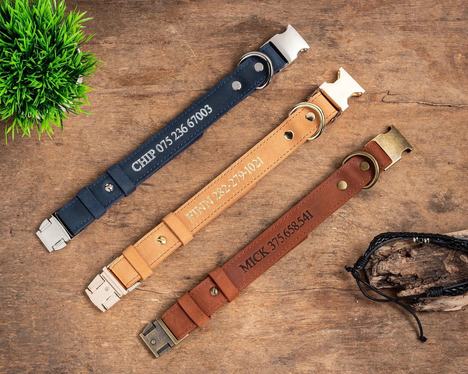 Personalized Leather Dog Collar, Personalized Dog Collar, Genuine Leather Dog Collar, Engraved Leather Dog Collar, Customized Dog Collar